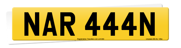 Registration number NAR 444N